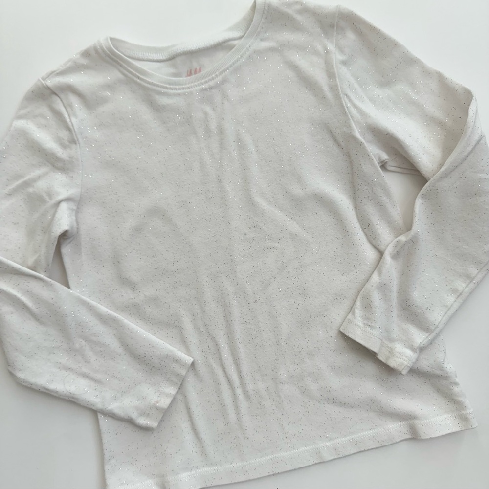 H&M Long Sleeve T-Shirt With Sparkles Size 4-6T